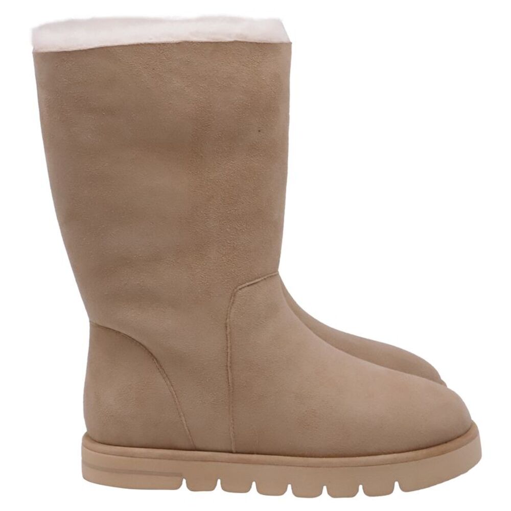 Stuart Weitzman Cozy Boot in Tan Suede